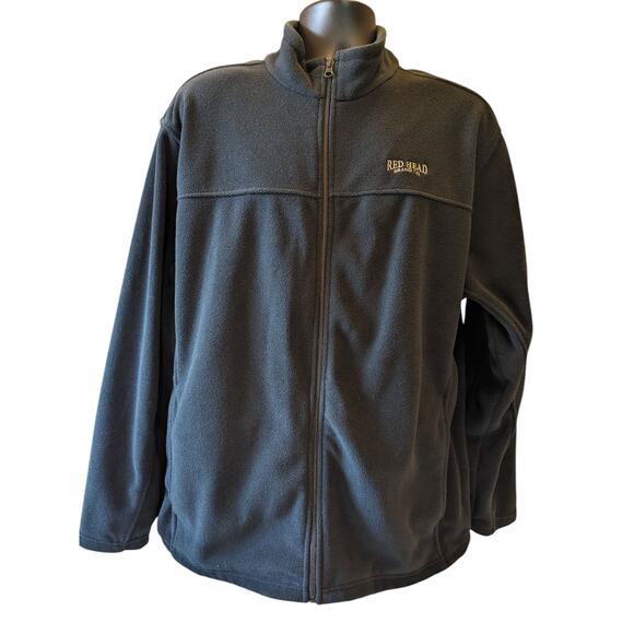 Redhead Fleece Jacket Mens XL Full Zip Black Outdoor Layer Hiking Field - Picture 7 of 14